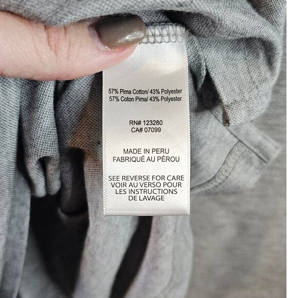 Travis Mathew Woodland Heather Gray Portabella Mens Golf Polo L Pima Cotton - Picture 4 of 6
